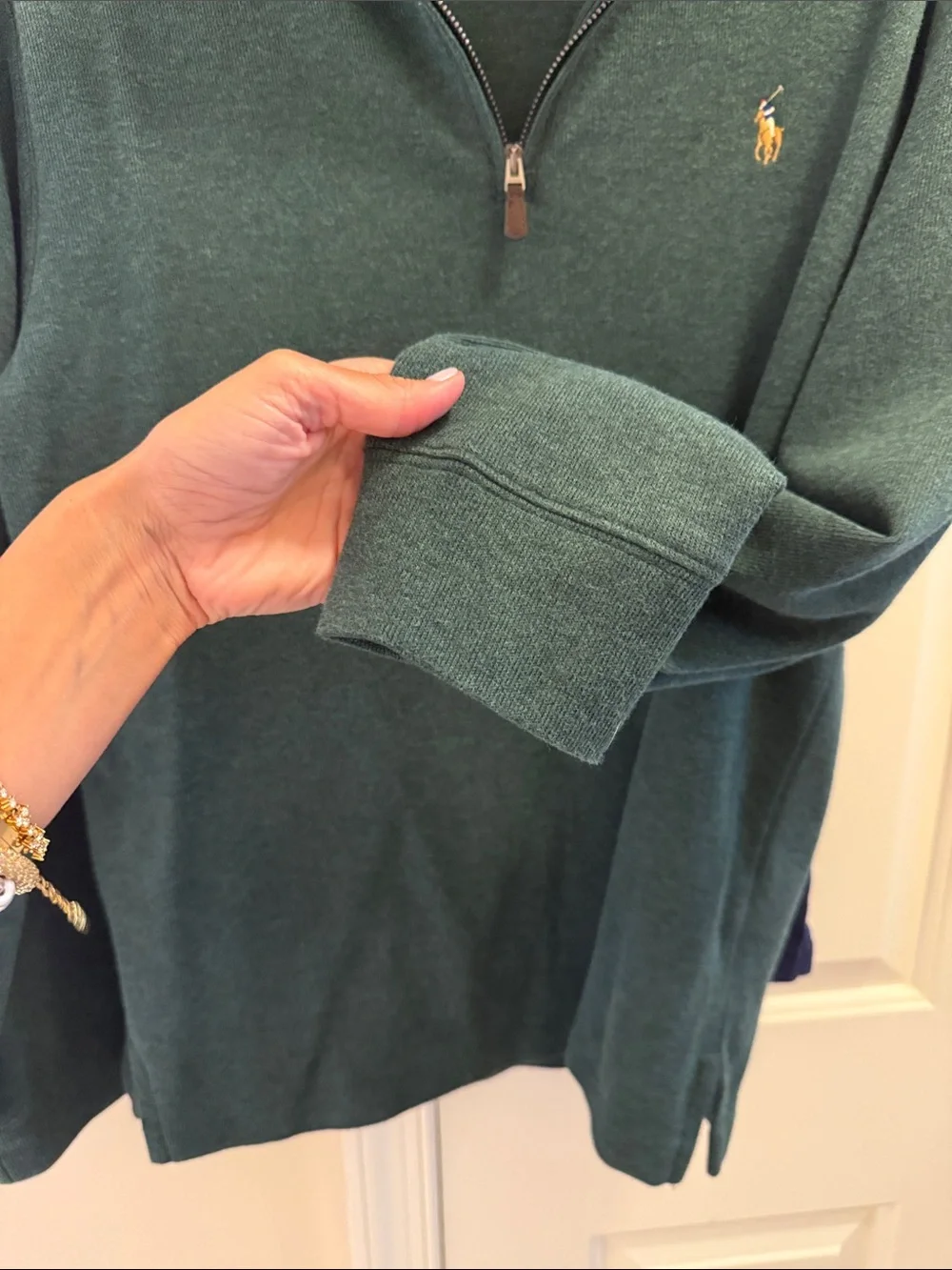Polo by Ralph Lauren Forest Green Quarter-Zip Sweater
